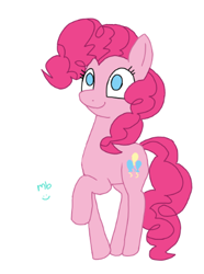 Size: 346x466 | Tagged: safe, artist:mindlessbrony, imported from derpibooru, pinkie pie, earth pony, pony, female, mare, simple background, solo, white background