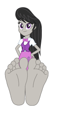 Size: 1500x3200 | Tagged: safe, artist:ponyalfonso, imported from derpibooru, octavia melody, human, equestria girls, barefoot, base used, clothes, cutie mark on clothes, feet, female, fetish, foot fetish, foot focus, purple eyes, simple background, smiling, soles, solo, transparent background, vector