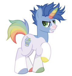 Size: 3600x3800 | Tagged: safe, artist:ponkus, imported from derpibooru, oc, oc:frosty, pony, unicorn, artfight, male, simple background, solo, stallion, transparent background