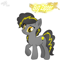 Size: 2000x2000 | Tagged: safe, artist:lennonblack, imported from derpibooru, oc, oc only, oc:bug-zapper, earth pony, earth pony oc, female, mare, simple background, solo, transparent background