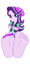 Size: 2300x5500 | Tagged: safe, artist:dracoshark1900, artist:rodan00, imported from derpibooru, starlight glimmer, human, equestria girls, mirror magic, spoiler:eqg specials, barefoot, base used, beanie, beanie hat, clothes, crossed arms, feet, female, fetish, foot fetish, foot focus, hat, high res, looking at you, nail polish, pants, ripped pants, simple background, smiling, smiling at you, soles, solo, toenail polish, toes, torn clothes, transparent background, vector, watch, wristwatch