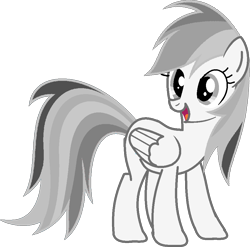 Size: 926x916 | Tagged: safe, artist:josephlu2021, imported from derpibooru, oc, oc only, oc:gray awesome dash, pegasus, pony, folded wings, happy, open mouth, pegasus oc, pony oc, simple background, solo, transparent background, wings