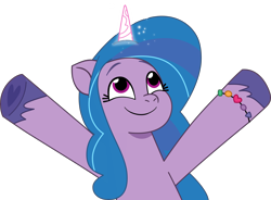 Size: 4356x3199 | Tagged: safe, artist:frownfactory, imported from derpibooru, izzy moonbow, pony, unicorn, bracelet, female, g5, high res, horn, jewelry, magic, mare, my little pony: tell your tale, praise the sun, simple background, solo, transparent background, vector