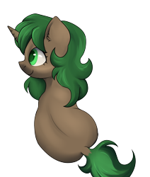 Size: 2200x2600 | Tagged: safe, artist:dumbwoofer, imported from derpibooru, oc, oc only, oc:pine shine, pony, unicorn, dock, female, looking sideways, lying down, mare, simple background, sitting, smiling, solo, spine, tail, transparent background