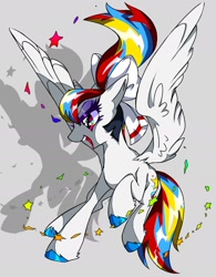 Size: 1460x1875 | Tagged: safe, artist:stacy_165cut, imported from derpibooru, oc, oc only, pegasus, pony, bow, female, flying, hair bow, mare, open mouth, shadow, simple background, solo, spread wings, white background, wings
