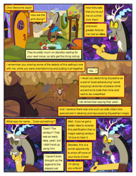 Size: 612x792 | Tagged: safe, artist:newbiespud, edit, edited screencap, imported from derpibooru, screencap, discord, draconequus, comic:friendship is dragons, discordant harmony, twilight's kingdom, bust, comic, male, outdoors, screencap comic, thinking