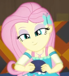 Size: 141x155 | Tagged: safe, imported from derpibooru, screencap, fluttershy, human, equestria girls, equestria girls series, game stream, spoiler:eqg series (season 2), cropped, gamershy, picture for breezies, smug, smugshy, solo