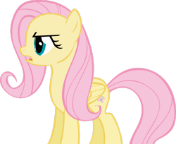 Size: 2714x2210 | Tagged: safe, artist:pangbot, imported from derpibooru, fluttershy, pegasus, pony, female, folded wings, frown, high res, i'm a year older than you, mare, open mouth, simple background, solo, transparent background, vector, wings