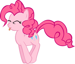 Size: 2644x2268 | Tagged: safe, artist:pangbot, imported from derpibooru, pinkie pie, earth pony, pony, eyes closed, female, high res, mare, simple background, solo, tongue out, transparent background, vector