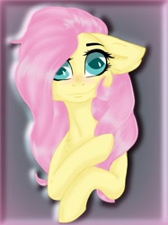 Size: 809x1080 | Tagged: safe, artist:drakekok, imported from derpibooru, fluttershy, pony, floppy ears, solo