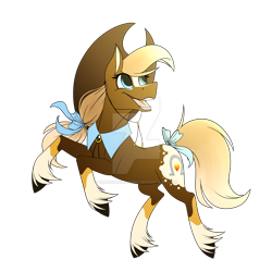 Size: 1920x1920 | Tagged: safe, artist:shadowsofazura, imported from derpibooru, oc, oc only, oc:sparrow, earth pony, pony, bow, coat markings, collar (clothes), cowboy hat, deviantart watermark, female, filly, foal, hat, obtrusive watermark, open mouth, open smile, rear view, simple background, smiling, socks (coat markings), solo, tail, tail bow, transparent background, unshorn fetlocks, watermark