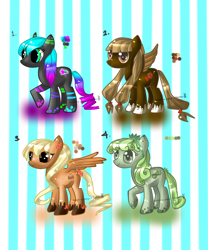 Size: 2500x3000 | Tagged: safe, artist:aquagalaxy, imported from derpibooru, oc, oc only, earth pony, pegasus, pony, adoptable, female, mare