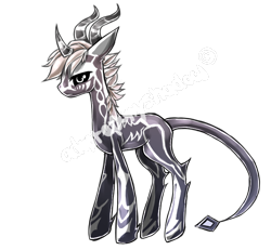 Size: 650x600 | Tagged: safe, artist:aquagalaxy, imported from derpibooru, oc, oc only, oc:javien, original species, pony, unicorn, dragon tail, simple background, solo, tail, transparent background