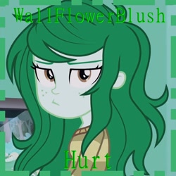 Size: 1080x1080 | Tagged: safe, edit, edited screencap, imported from derpibooru, screencap, wallflower blush, human, equestria girls, equestria girls series, forgotten friendship, album, album cover, christina aguilera, cover, injured, invisible, singing, single