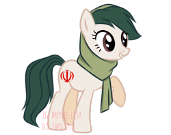 Size: 968x768 | Tagged: safe, artist:twiliysa, imported from derpibooru, pony, hijab, iran, nation ponies, ponified, simple background, solo, transparent background