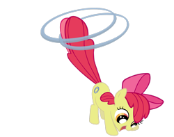 Size: 2756x2176 | Tagged: safe, artist:smlahyee, imported from derpibooru, apple bloom, earth pony, pony, season 2, the cutie pox, applecopter, female, filly, foal, high res, loop-de-hoop, simple background, solo, transparent background, vector