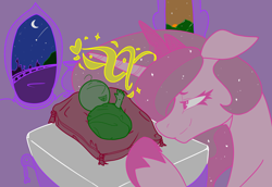 Size: 2684x1844 | Tagged: safe, artist:2hrnap, imported from derpibooru, princess celestia, oc, oc:anon, alicorn, human, pony, baby, momlestia