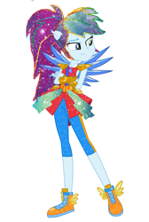 Size: 793x1178 | Tagged: safe, imported from twibooru, rainbow dash, equestria girls, crystal guardian, image, png, solo