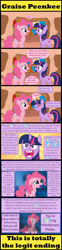 Size: 1615x6517 | Tagged: safe, artist:gutovi, imported from derpibooru, fluttershy, pinkie pie, twilight sparkle, earth pony, pegasus, pony, unicorn, comic:grace pinkie, abuse, alternate ending, angry, book, bookshelf, censored, comic, copypasta, crying, dialogue, egg, ending, eyes closed, female, floppy ears, friendzone, golden oaks library, horn, looking down, mare, meme, navy seal copypasta, pinkie cry, pinpoint eyes, ragelight sparkle, sad, sitting, speech bubble, sunburst background, text, unicorn twilight, uvula, vulgar, when she doesn't smile, wings, yay