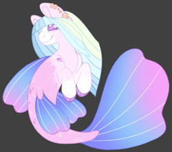 Size: 1199x1061 | Tagged: safe, artist:unknowndesignernk, imported from derpibooru, oc, oc only, seapony (g4), base used, black background, digital art, female, fins, fish tail, flowing mane, mare, purple eyes, simple background, smiling, solo, tail