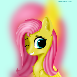 Size: 8000x8000 | Tagged: safe, artist:edenpegasus, imported from derpibooru, fluttershy, pegasus, g4, looking at you, smiling, smiling at you