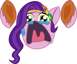 Size: 4087x3426 | Tagged: safe, artist:3500joel, imported from derpibooru, pipp petals, pegasus, pony, crying, emoji, faic, female, frown, g5, mare, open mouth, pipp petals is best facemaker, simple background, solo, transparent background