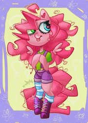 Size: 2949x4096 | Tagged: safe, artist:irinamar, imported from derpibooru, pinkie pie, anthro, heterochromia, solo