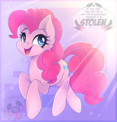 Size: 900x941 | Tagged: safe, artist:bloody-pink, imported from derpibooru, pinkie pie, pony, obtrusive watermark, solo, watermark