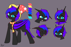 Size: 6000x4000 | Tagged: safe, artist:kainy, imported from derpibooru, oc, oc only, bat pony, pony, clothes, crying, drunk, headdress, looking at you, reference sheet, scarf, striped scarf