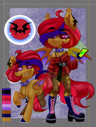 Size: 3000x4000 | Tagged: safe, artist:irinamar, imported from derpibooru, oc, oc only, anthro, bat pony, bat pony oc, boots, cellphone, jewelry, necklace, phone, shoes, solo