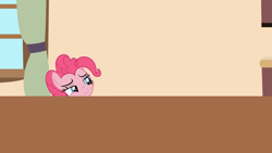 Size: 1920x1080 | Tagged: safe, artist:forgalorga, imported from derpibooru, pinkie pie, earth pony, pony, :3, curtains, female, mare, peeking, smug, window, your little cat 2