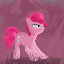 Size: 3000x3000 | Tagged: safe, artist:reinbou, imported from derpibooru, pinkie pie, earth pony, pony, grass, light, simple background, solo