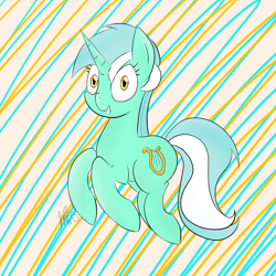 Size: 1280x1280 | Tagged: safe, artist:holomouse, imported from derpibooru, lyra heartstrings, pony, unicorn, female, irrational exuberance, smiling, solo