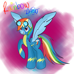 Size: 1280x1280 | Tagged: safe, artist:holomouse, imported from derpibooru, rainbow dash, pegasus, pony, clothes, female, solo, spread wings, uniform, wings, wonderbolts uniform