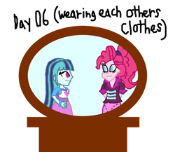 Size: 960x833 | Tagged: safe, imported from twibooru, pinkie pie, sonata dusk, equestria girls, image, png, solo