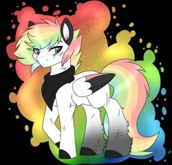 Size: 2600x2500 | Tagged: safe, artist:drawing-assassin-art, derpibooru exclusive, imported from derpibooru, pegasus, bandana, colored wings, freckles, male, multicolored coat, multicolored hair, multicolored wings, scar, simple background, stallion, transparent background, vector, wings