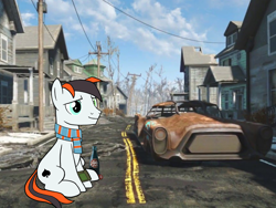 Size: 2048x1536 | Tagged: safe, artist:bashi_hart, imported from derpibooru, oc, oc only, earth pony, fallout, nuka cola, pipboy, solo