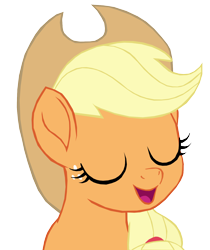 Size: 1280x1524 | Tagged: safe, artist:benpictures1, imported from derpibooru, applejack, earth pony, pony, my little pony: the movie, applejack's hat, clothes, cowboy hat, cute, eyes closed, female, hat, inkscape, jackabetes, mare, simple background, solo, transparent background, vector, we got this together