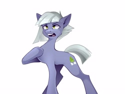 Size: 4096x3072 | Tagged: safe, artist:buvanybu, imported from derpibooru, limestone pie, earth pony, pony, hoof on chest, open mouth, simple background, solo, white background