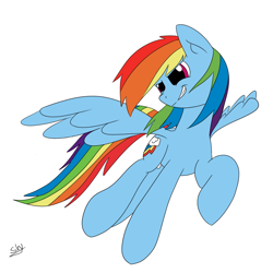 Size: 1024x1024 | Tagged: safe, artist:artponie, imported from derpibooru, rainbow dash, pegasus, pony, 2015, female, mare, simple background, solo, white background