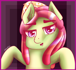 Size: 1024x950 | Tagged: safe, artist:meepars, imported from derpibooru, tree hugger, earth pony, pony, female, high, solo