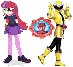 Size: 395x365 | Tagged: safe, artist:omnianimemanx, imported from derpibooru, moondancer, equestria girls, avataro sentai donbrothers, tokumei sentai go-busters