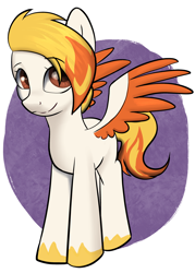 Size: 2508x3511 | Tagged: safe, artist:dumbwoofer, imported from derpibooru, pegasus, pony, female, flare (g5), g5, looking at you, mare, my little pony: tell your tale, simple background, smiling, solo, spread wings, white background, wings