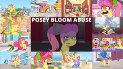 Size: 1967x1109 | Tagged: safe, edit, edited screencap, editor:quoterific, imported from derpibooru, screencap, hitch trailblazer, izzy moonbow, queen haven, rainbow dash, sunny starscout, tree hugger, earth pony, pegasus, pony, unicorn, spoiler:g5, spoiler:my little pony: tell your tale, spoiler:tyts01e08, spoiler:tyts01e09, spoiler:tyts01e11, spoiler:tyts01e13, spoiler:tyts01e16, spoiler:tyts01e18, spoiler:tyts01e22, abuse, alphabittle blossomforth, angry, beach, bipedal, blender (object), bow, chase, cinema, dahlia, dazzle feather, delightful trifle, drink, dumpster diving, eyes closed, falling, female, flower, foal me once, food, g5, glomp, grin, hair bow, helmet, hug, imminent vore, it's t.u.e.s. day, jewelry, male, mangosteen, mare, maretime bay day 2.0, microphone, motorcycle, museum, my little pony: tell your tale, necklace, neighfever, offscreen character, on your cutie marks, open mouth, painting, parody, pineapple, pinpoint eyes, pollen, posey bloom, posey bloom is not amused, posey can't catch a break, poseybuse, red face, sandcastle, scooter, señor butterscotch, smiling, smoothie, sneezing, snot, spilled drink, stallion, sugarpuff lilac, sunny starscout is not amused, tail, tail bow, text, transformers, trotformers, unamused, wall of tags, zipp's yes day