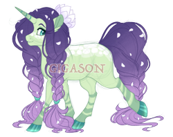 Size: 2900x2300 | Tagged: safe, artist:gigason, imported from derpibooru, oc, oc:lotus, pony, unicorn, female, magical lesbian spawn, mare, obtrusive watermark, offspring, parent:fluttershy, parent:rarity, parents:flarity, simple background, solo, transparent background, watermark