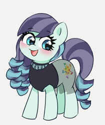 Size: 1838x2192 | Tagged: safe, artist:leo19969525, imported from derpibooru, coloratura, earth pony, pony, blushing, clothes, cute, cyan eyes, female, happy, looking at you, mane, mare, open mouth, open smile, rara, rarabetes, simple background, skirt, smiling, smiling at you, solo, tail, white background