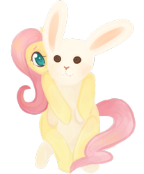 Size: 673x812 | Tagged: safe, artist:sockl, imported from derpibooru, fluttershy, pegasus, pony, rabbit, animal, female, hiding, looking at you, peeking, plushie, simple background, solo, transparent background