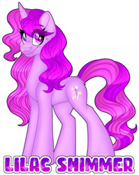 Size: 1280x1611 | Tagged: safe, artist:missbramblemele, imported from derpibooru, oc, oc:lilac shimmer, pony, unicorn, female, mare, simple background, solo, white background