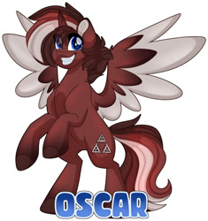 Size: 1280x1359 | Tagged: safe, artist:missbramblemele, imported from derpibooru, oc, alicorn, pony, alicorn oc, horn, male, simple background, solo, stallion, white background, wings