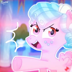 Size: 1280x1280 | Tagged: safe, artist:adeeramonstera, imported from derpibooru, cozy glow, pegasus, pony, antagonist, female, filly, foal, open mouth, solo